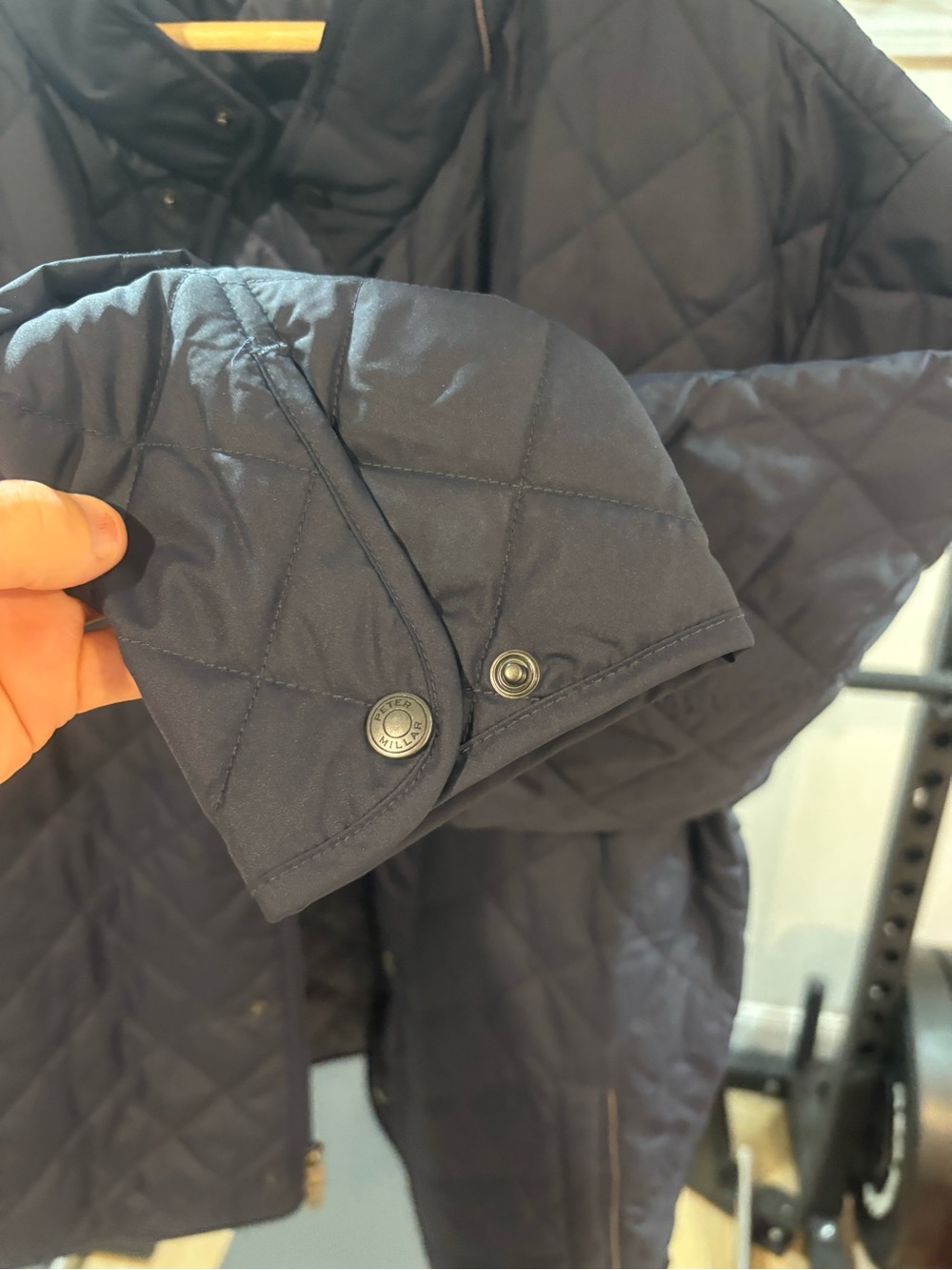Peter Millar Suffolk Quilted Travel Coat – Men’s Large L – Navy Blue MINT!!! - Picture 8 of 13
